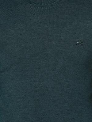green solid pullover - 17399343 - Standard Image - 5