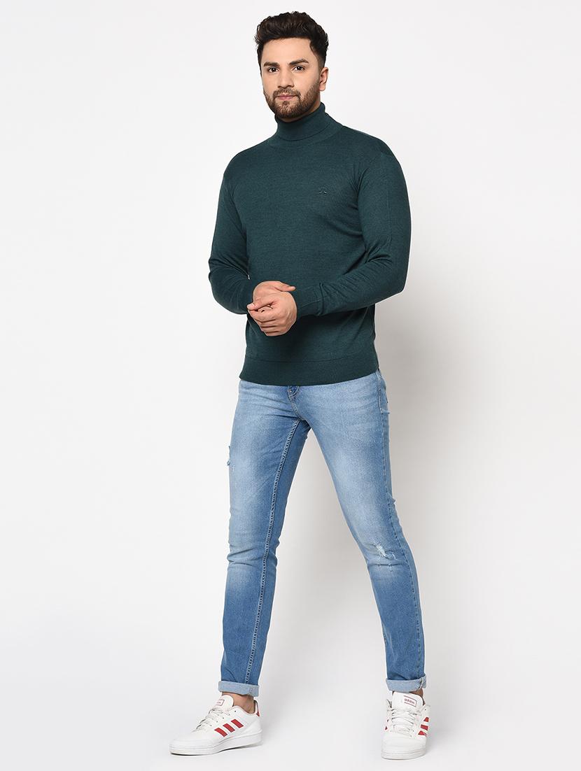 green solid pullover - 17399343 - Zoom Image - 4