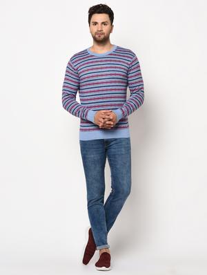blue striped pullover - 17399356 - Standard Image - 4