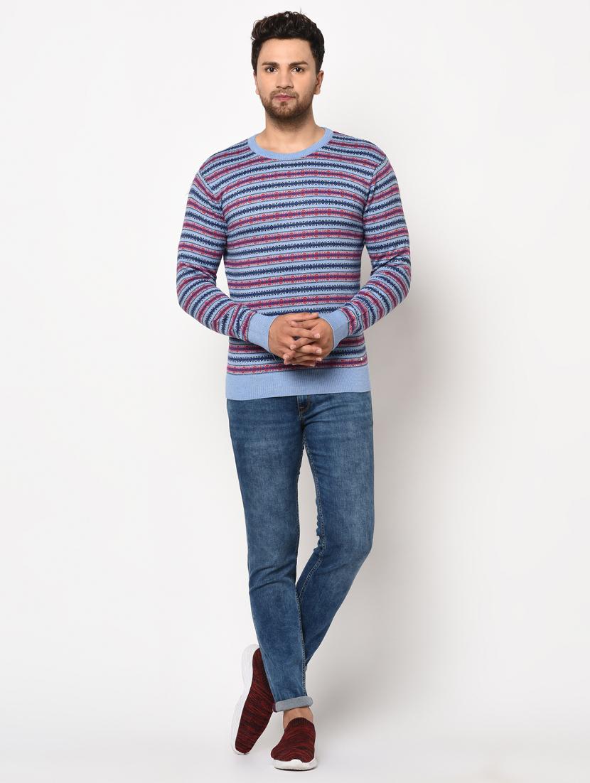 blue striped pullover - 17399356 - Zoom Image - 4