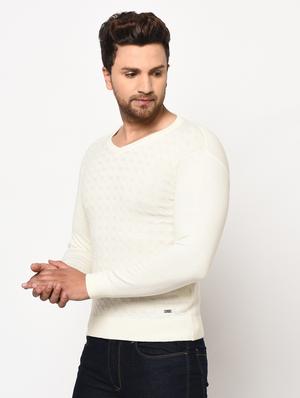 white self design pullover - 17399359 - Standard Image - 2