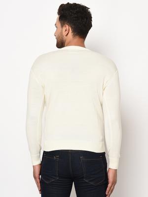 white self design pullover - 17399359 - Standard Image - 3
