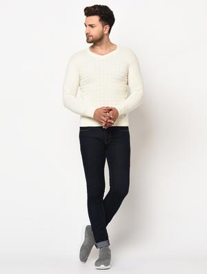 white self design pullover - 17399359 - Standard Image - 4