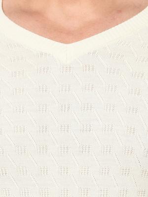 white self design pullover - 17399359 - Standard Image - 5