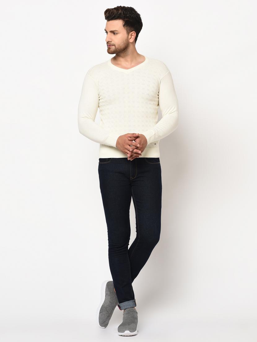 white self design pullover - 17399359 - Zoom Image - 4