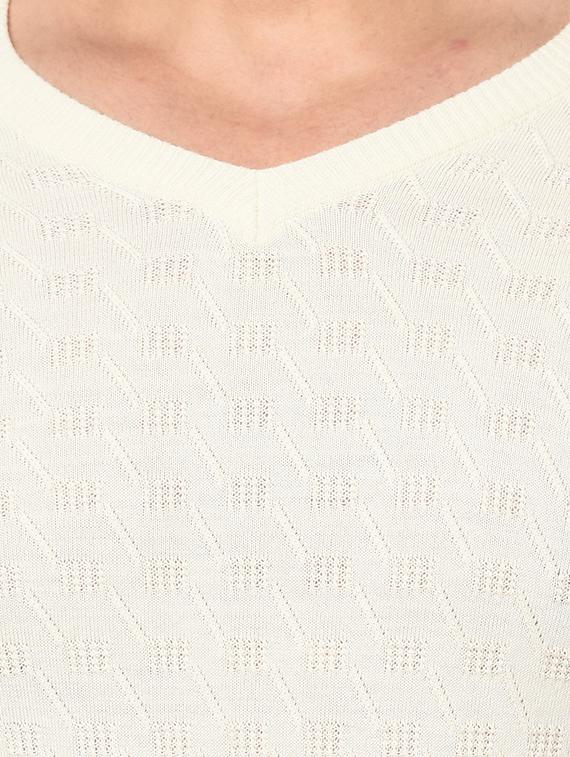 white self design pullover - 17399359 - Zoom Image - 5