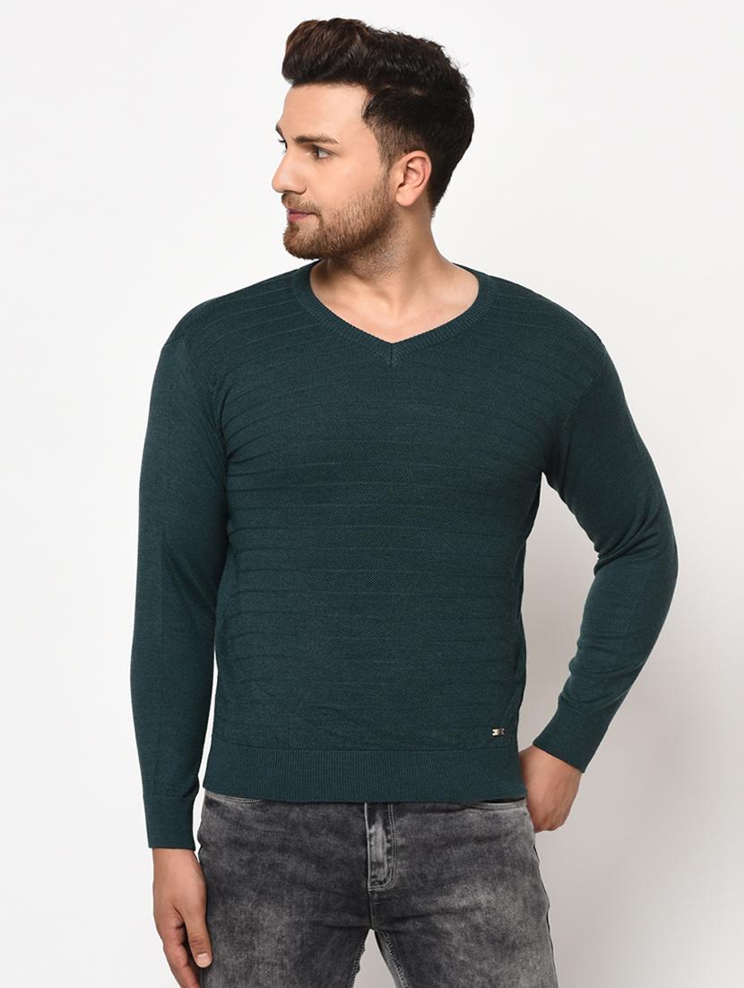 green self design pullover - 17399366 - Zoom Image - 1
