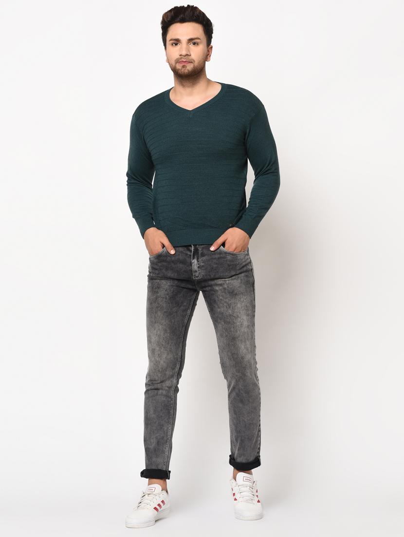green self design pullover - 17399366 - Zoom Image - 4