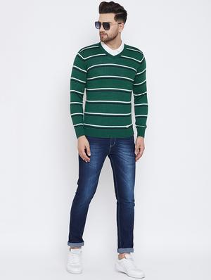 green striped pullover - 17399370 - Standard Image - 4