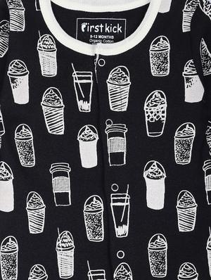 black printed onesie - 17399402 - Standard Image - 3