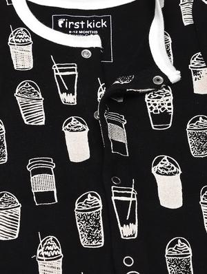 black printed onesie - 17399402 - Standard Image - 4
