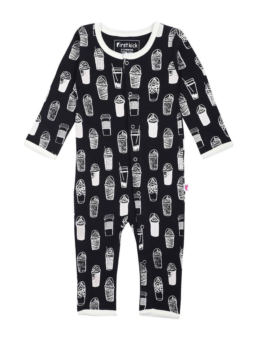 black printed onesie - 17399402 - Zoom Image - 1