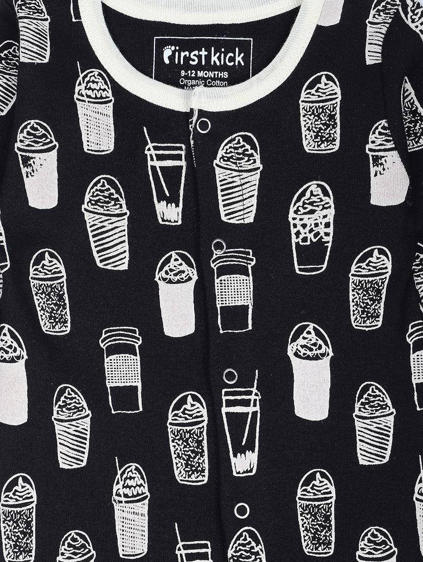 black printed onesie - 17399402 - Zoom Image - 3