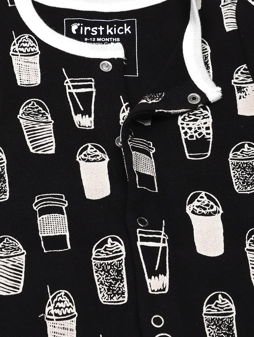 black printed onesie - 17399402 - Zoom Image - 4