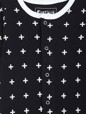 black printed onesie - 17399403 - Standard Image - 3