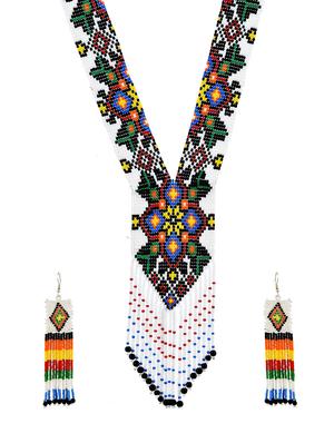 white brass long necklace - 17399439 - Standard Image - 3