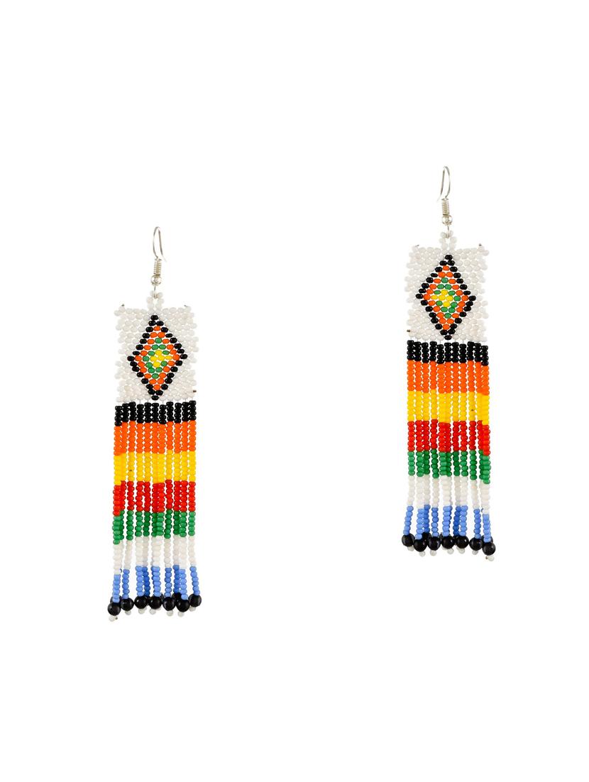 white brass long necklace - 17399439 - Zoom Image - 4