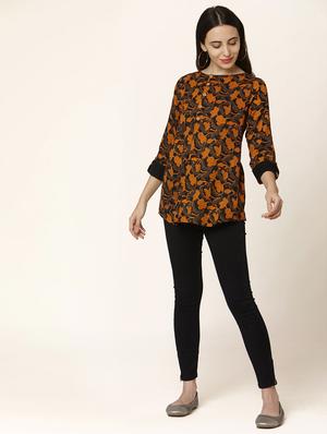 printed a-line kurti - 17399608 - Standard Image - 4