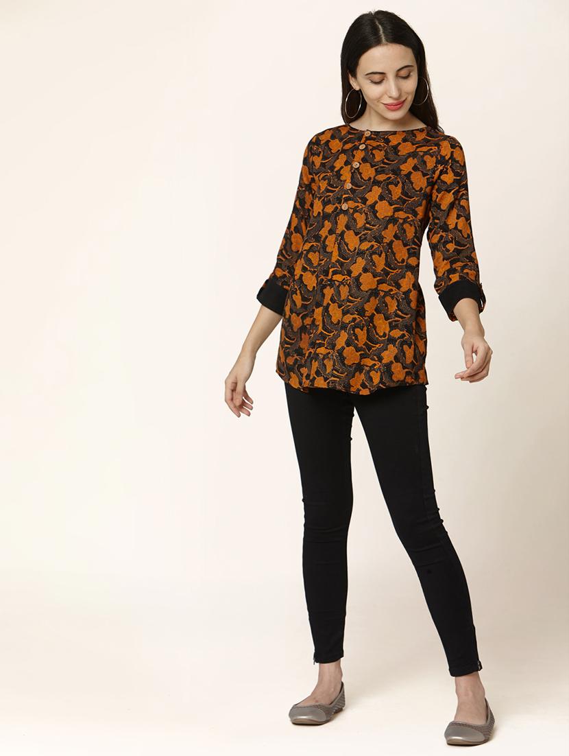 printed a-line kurti - 17399608 - Zoom Image - 4