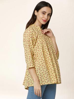printed a-line kurti - 17399610 - Standard Image - 2