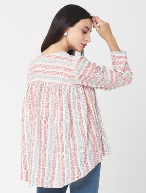 tie up neck high low top - 17399612 - Standard Image - 2
