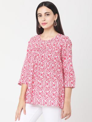 printed a-line kurti - 17399613 - Standard Image - 2