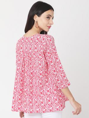printed a-line kurti - 17399613 - Standard Image - 3