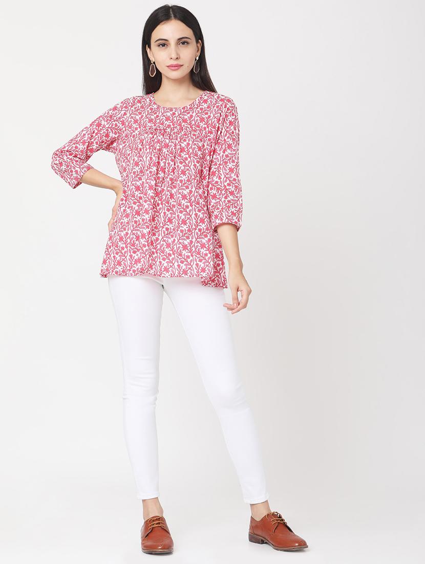 printed a-line kurti - 17399613 - Zoom Image - 4