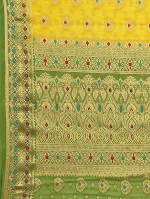 zari work woven saree with blouse - 17399635 - Standard Image - 3