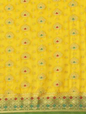zari work woven saree with blouse - 17399635 - Standard Image - 4