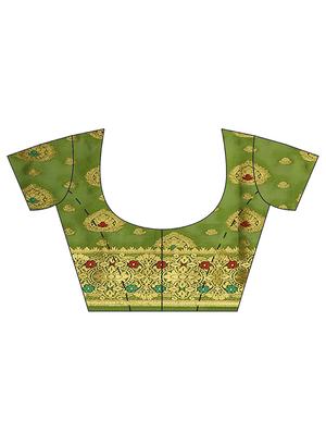 zari work woven saree with blouse - 17399635 - Standard Image - 5