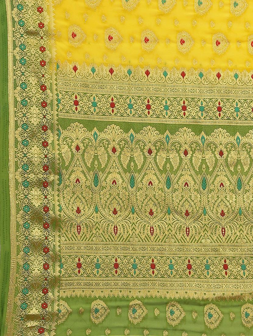 zari work woven saree with blouse - 17399635 - Zoom Image - 3