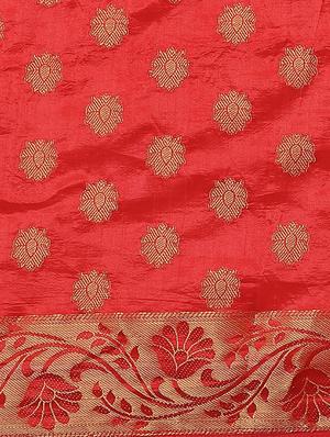 zari work woven saree with blouse - 17399647 - Standard Image - 3