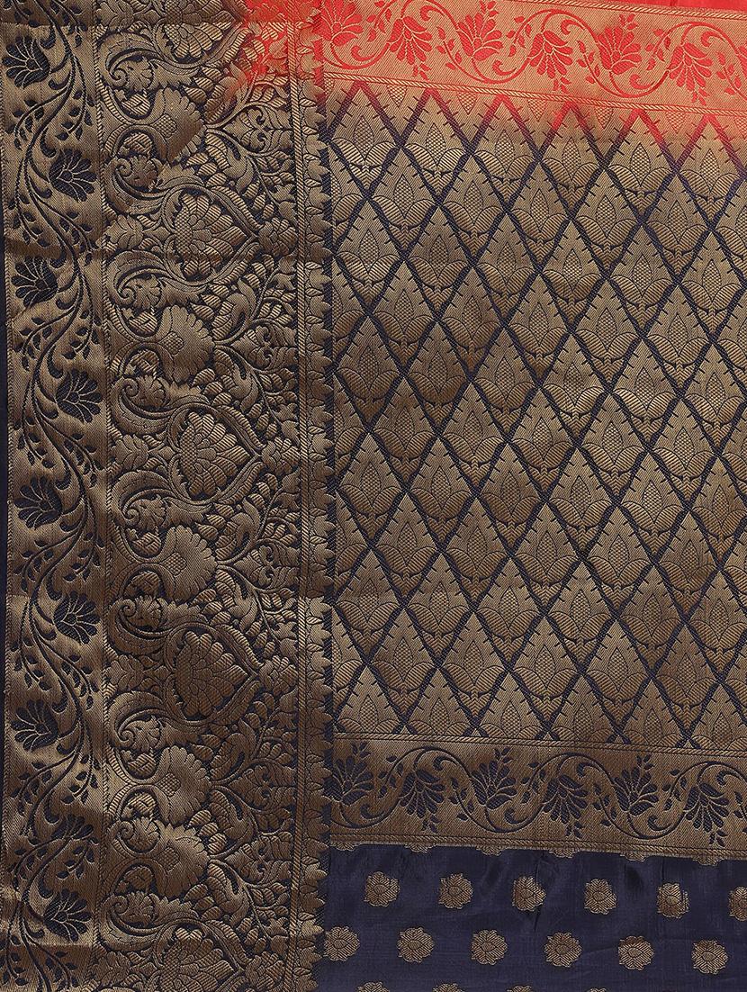 zari work woven saree with blouse - 17399647 - Zoom Image - 4