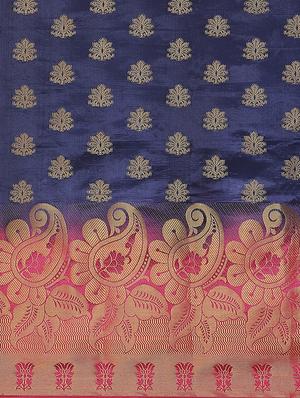 zari work woven saree with blouse - 17399648 - Standard Image - 4