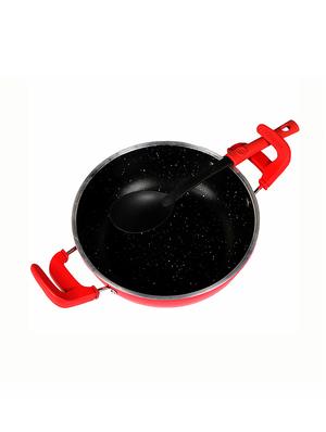 thick edge galaxy deep kadai with glass lid and unique handle - 17399672 - Standard Image - 2