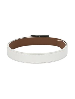 white leatherette belt - 17399730 - Standard Image - 2