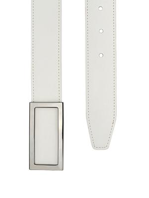 white leatherette belt - 17399730 - Standard Image - 3