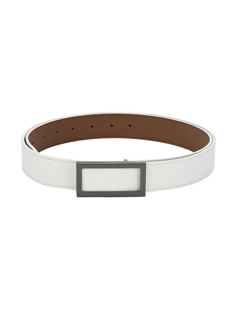 white leatherette belt - 17399730 - Zoom Image - 1