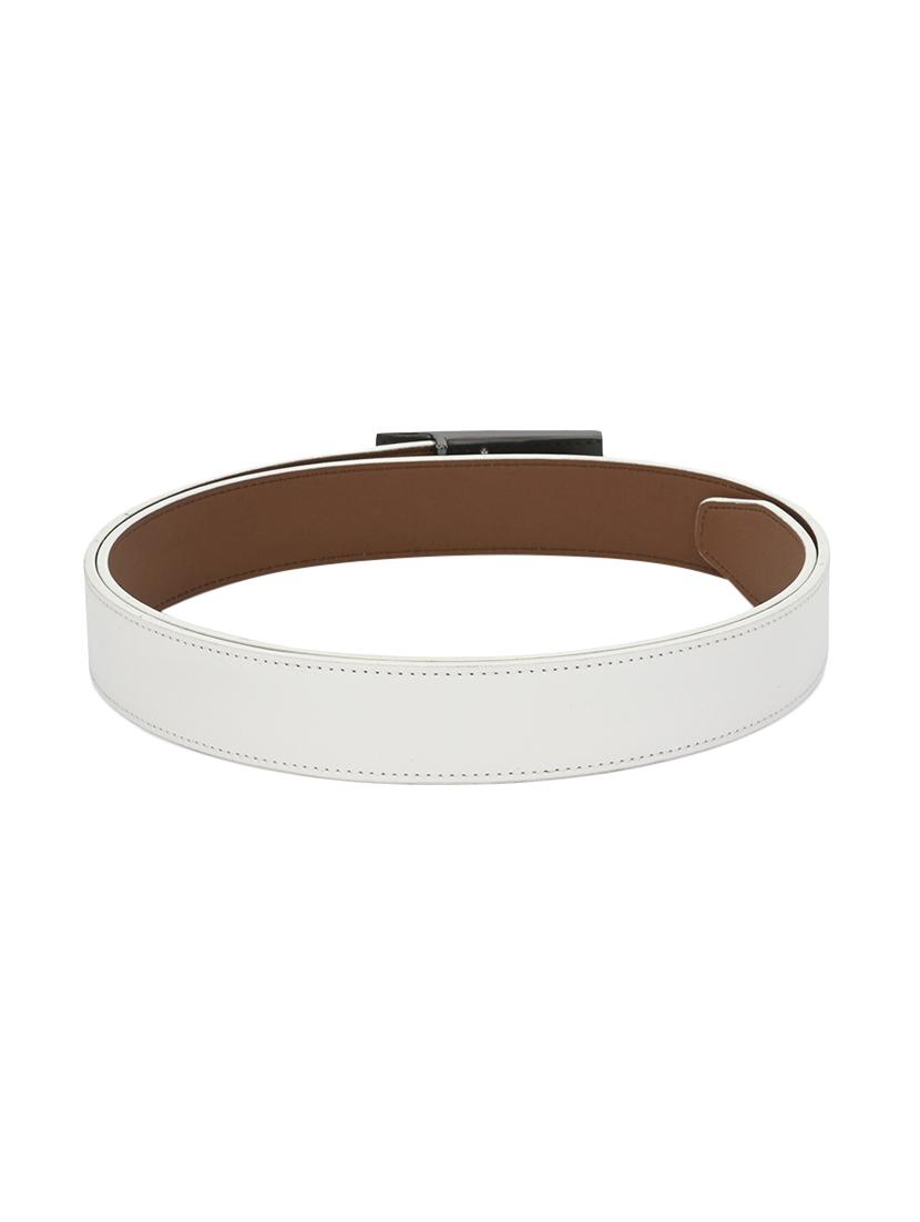 white leatherette belt - 17399730 - Zoom Image - 2