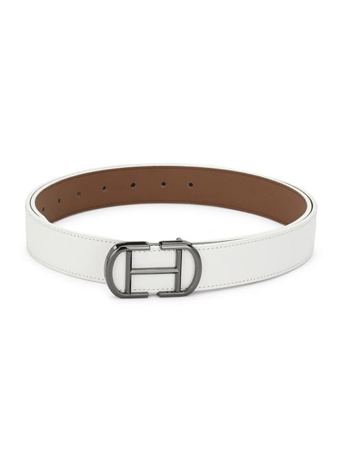 white leatherette belt - 17399748 - Standard Image - 1