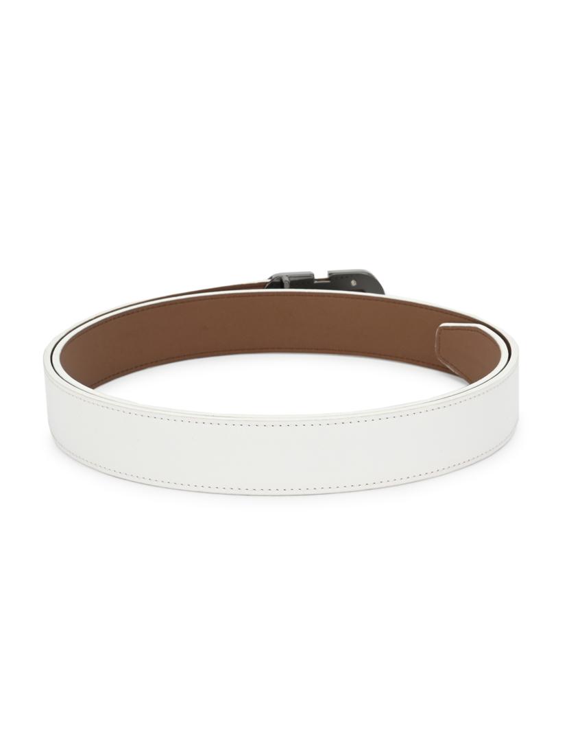 white leatherette belt - 17399748 - Zoom Image - 2