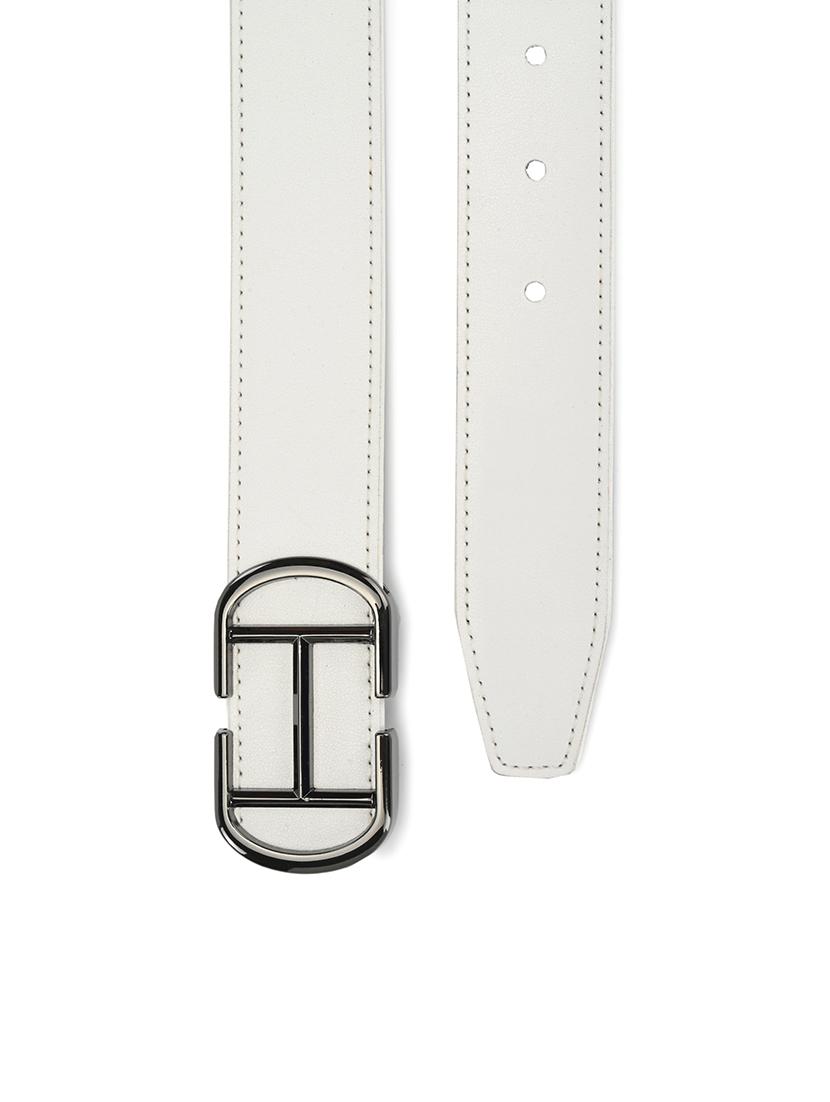 white leatherette belt - 17399748 - Zoom Image - 3