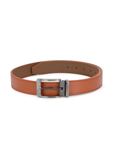 brown colored leatherette belt - 17399752 - Standard Image - 1