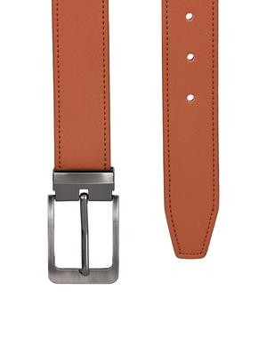 brown colored leatherette belt - 17399752 - Standard Image - 3