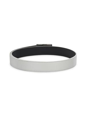 silver leather belt - 17399788 - Standard Image - 2