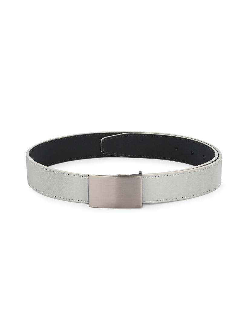 silver leather belt - 17399788 - Zoom Image - 1