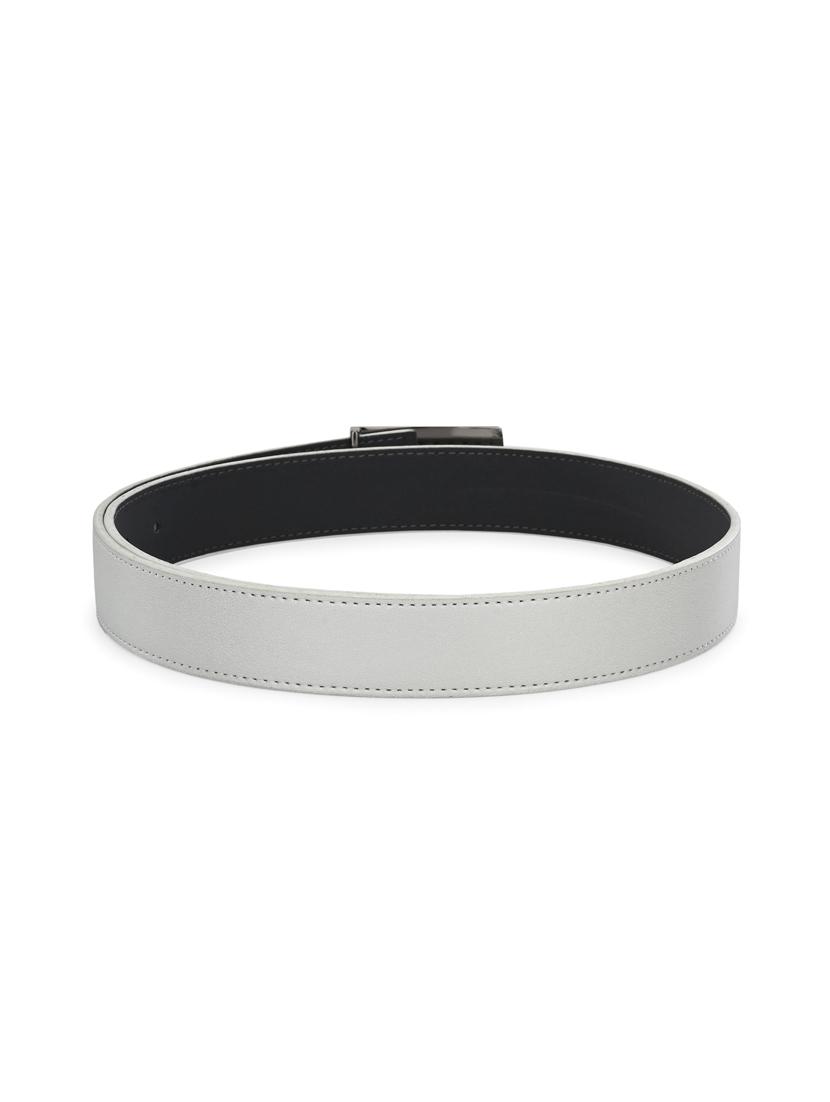 silver leather belt - 17399788 - Zoom Image - 2