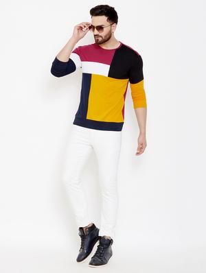 multi color block cut & sew t-shirt - 17399820 - Standard Image - 4