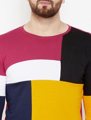 multi color block cut & sew t-shirt - 17399820 - Standard Image - 5